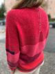 Sweter malinowy w stylu vintage 100% wełna jagnięca Mansted