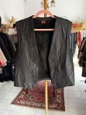 Skórzana vintage kamizelka handmade