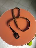 Kolorowy pleciony pasek skórzany vintage